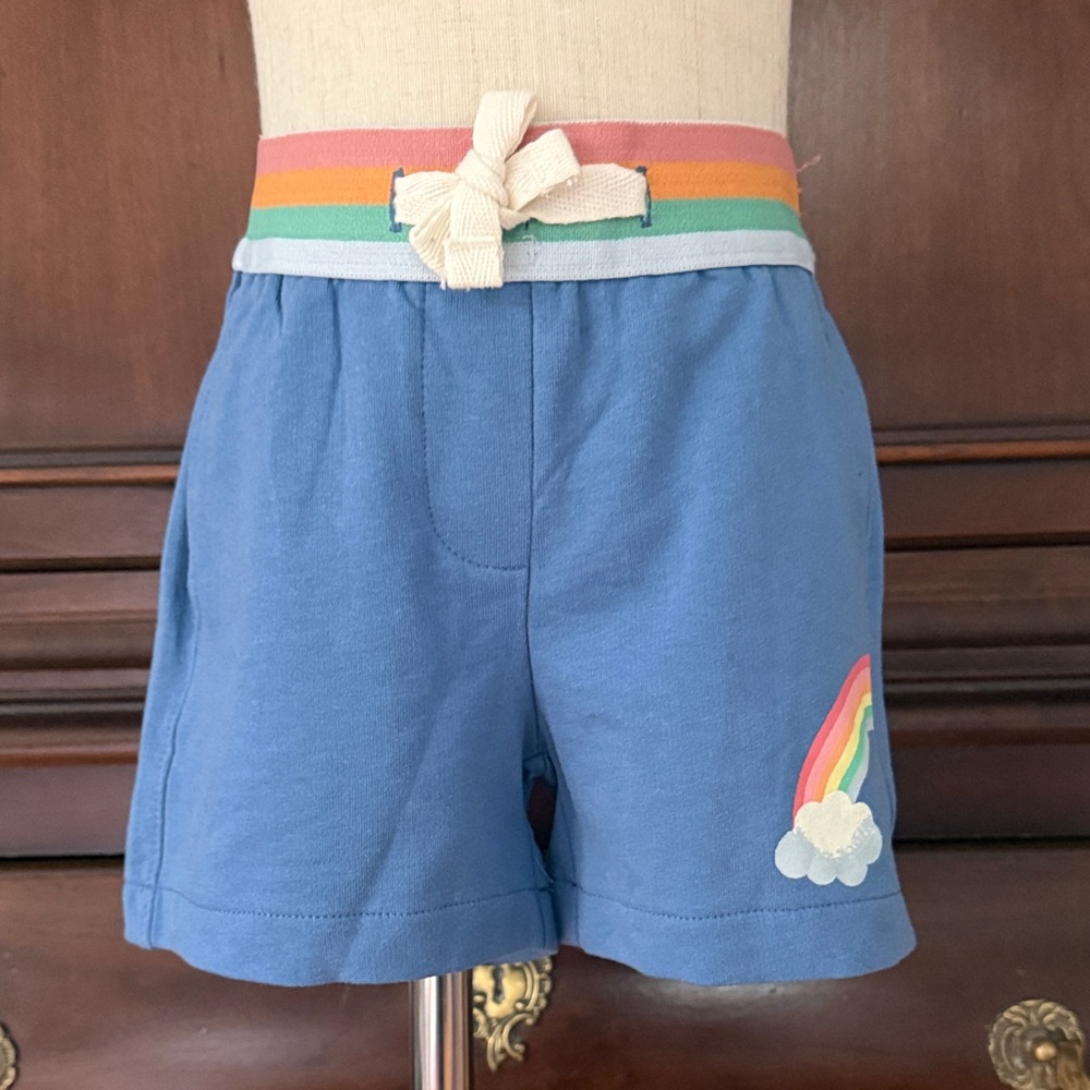 Tailor Vintage Rainbow Shorts Girls 4/5 NWT Blue Knit Boutique Summer
